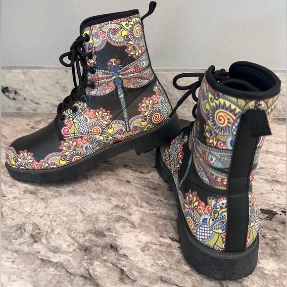 Dragonfly Henna Boot Shoes Sz 8 - Picture 6 of 9